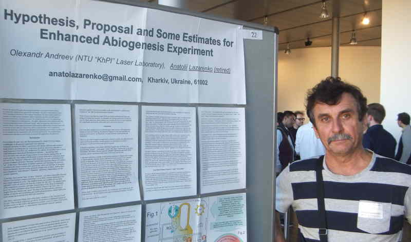abiogenesis experiment new scheme poster and author